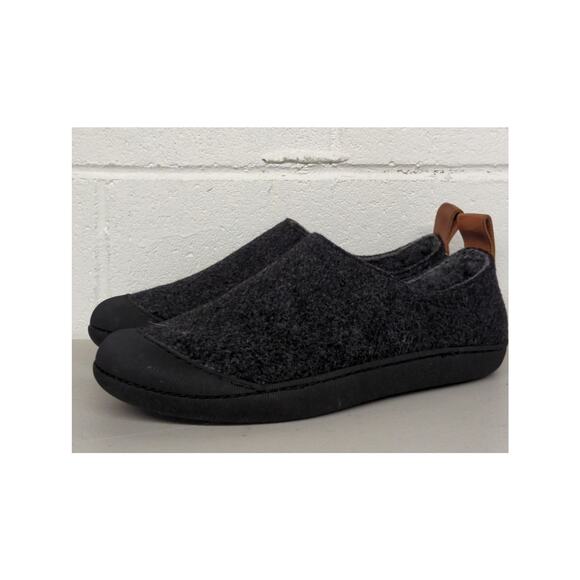 new mens Huckberry Greys Wool Outdoor Slipper sz8 black charcoal slip on main image 5